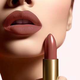 Khasana Lipstick. Long Lasting Hydrating Lip Color, Moisturizing Formula, Infused with Vitamin E and Vitamin C. Lip Makeup, Matte lipstick # 105