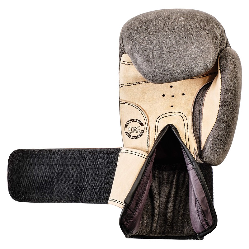 Bad Company Retro Cowhide Leather Boxing Gloves with Ventilation System