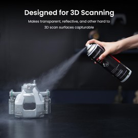 Revopoin 3D Scanning Spray for 3D Scanners, Semi-Permanent Until Wiped, for Reflective, Transparent, Black or Highly Textured Surfaces, 500ml, AB-P