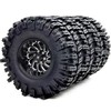 HOBBYSOUL 2.2 Beadlock Wheels and Tires 124mm Tall Tyres, Mud