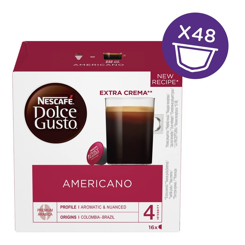 2 X Nescafé Dolce Gusto Caffè Americano 16 Capsules (Pack