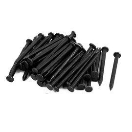 sourcing map Pack of 50 Hardware Nails Tip Wall Cement Nail 1.5 Inch Length Carbon Steel Black