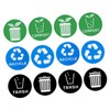 EXCEART Recycling Bin Stickers 12pcs Garbage Sorting Stickers Label Stickers