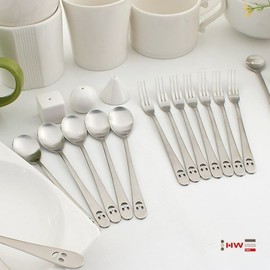 (Hyunwoo) HWF Smile Punch Tea Spoon Tea Fork 10P / (현우)HWF 스마일펀치티스픈티포크10P
