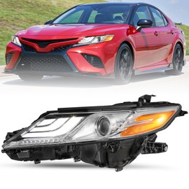 SOCKIR LED DRL Projector Headlight Assembly Fit for 2018 2019 2020 2021 2022 2023 Toyota Camry XLE XSE OEM Headlamp Replacement Left Driver Side