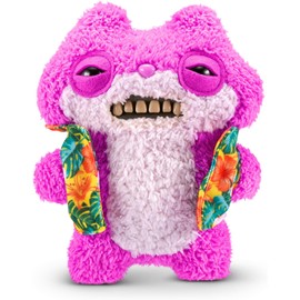 Fuggler Vacay Vibes by ZURU, Funny Ugly Monster, Plush, Collectible, Toy (Sketchy Squirrel - pink)