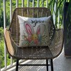 Fahrendom Happy Easter Eggs Bunny Decorative Throw Pillow Cover 20x20