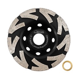 SHDIATOOL Diamond Grinding Cup Wheel - 115mm Angle Grinder Wheel with 22.23mm/15.875mm Reducer Washer for Grinding on Concrete Granite Marble Masonry Brick