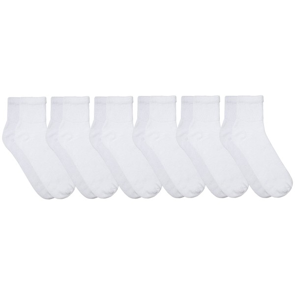 Yacht & Smith Loose Fit Non-Binding Soft Cotton Diabetic Crew And Ankle Socks, Bulk Value Pack