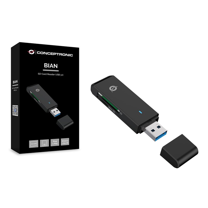 Conceptronic BIAN02B SD Card Reader USB 3.0 Black