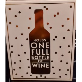 slant collections Wine Glass. Stemless 30oz. NEW. GLASS. "Full Of Thanks". Holds 1 Full 750ml Btl.