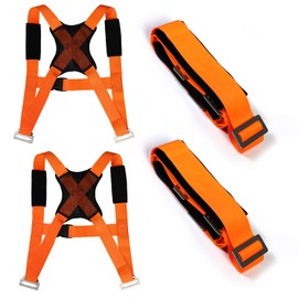 Moving Straps, 2-Person Shoulder Lifting and Moving System with Thickened Vest Pad, Adjustable Securing Straps Safely Easily for Carry Furniture, Appliances, Mattresses, Heavy Objects up to 800lbs