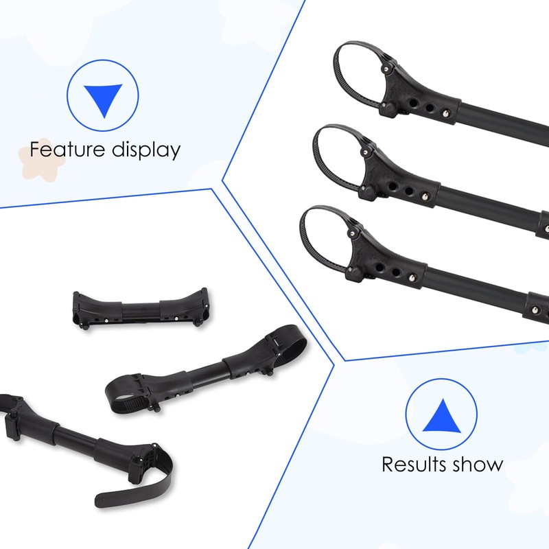 Pack of 3 Twin Pushchair Connectors, Double Pram Connectors Made