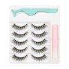 EMEDA 3D Natural False Lashes with Glue 5 Pairs Fluffy