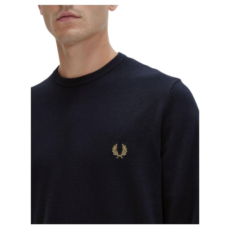 MAGLIONE GIROCOLLO UOMO FRED PERRY NAVY