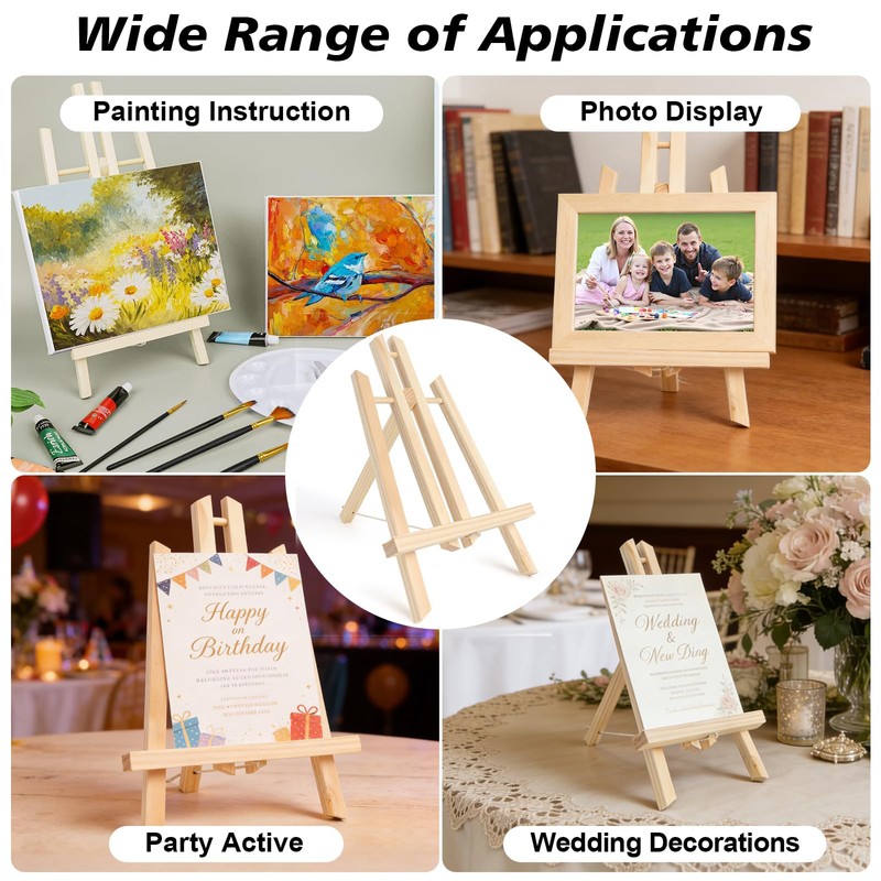 2 Pack Mini Easel Stand 19x28CM Adjustable Tabletop Easel Art