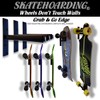 Grab & Go Edge Side-Mounting Skateboard Complete Wall Hanger Mount