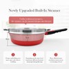 Bobikuke 11 Inch Nonstick Frying Pan Skillet with Steamer, 4.5
