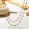 MTMY Beaded Necklace for Women 14K Gold Plated Dainty Colorful
