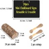 10 Pcs Mini Chalkboard Signs Wood Place Card Holders and