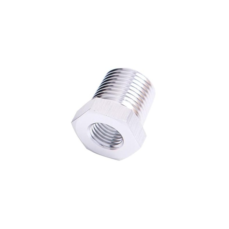 Aeroflow NPT Pipe Reducer 1/2 Inch to 3/8 Inch Silver