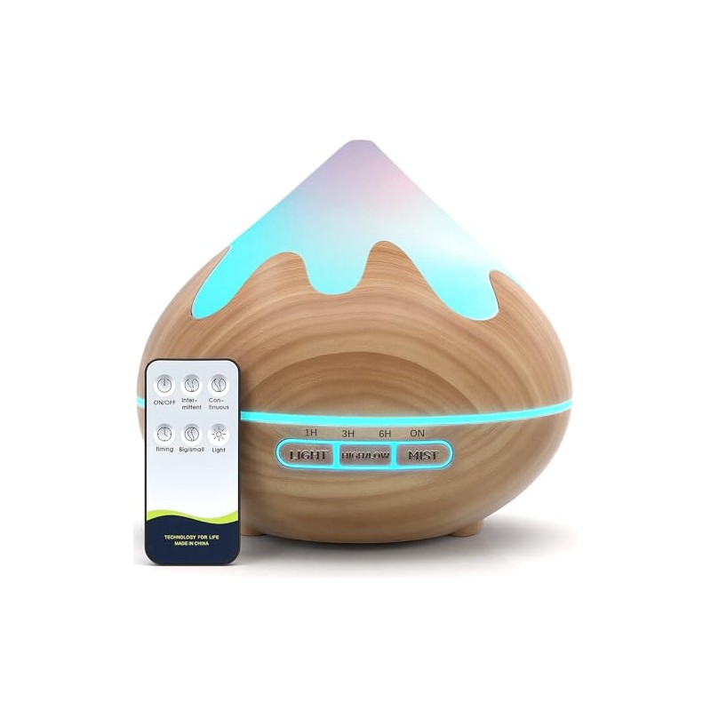500ML Essential Oil Diffuser, Aromatherapy Diffuser with Remote Control, Multifunctional
