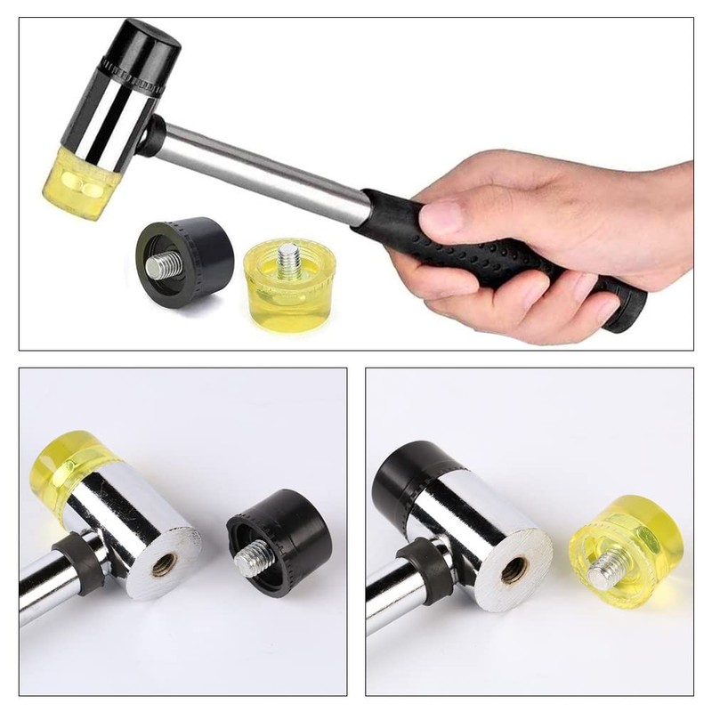 4 Pcs Rubber Striking Head Hammer Replacement 25mm Diameter Mallet