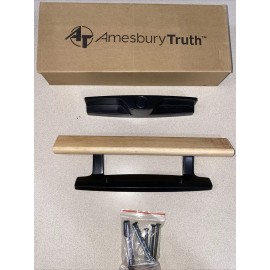Amesbury Sliding Door Handle Set, Non-Keyed - Wood And Black