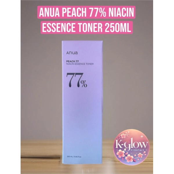 Anua Peach 77% Niacin Essence Toner (250ml) - Authentic &