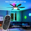 BayDay Ceiling Fans with Lights, Flush Mount Ceiling Fan Led