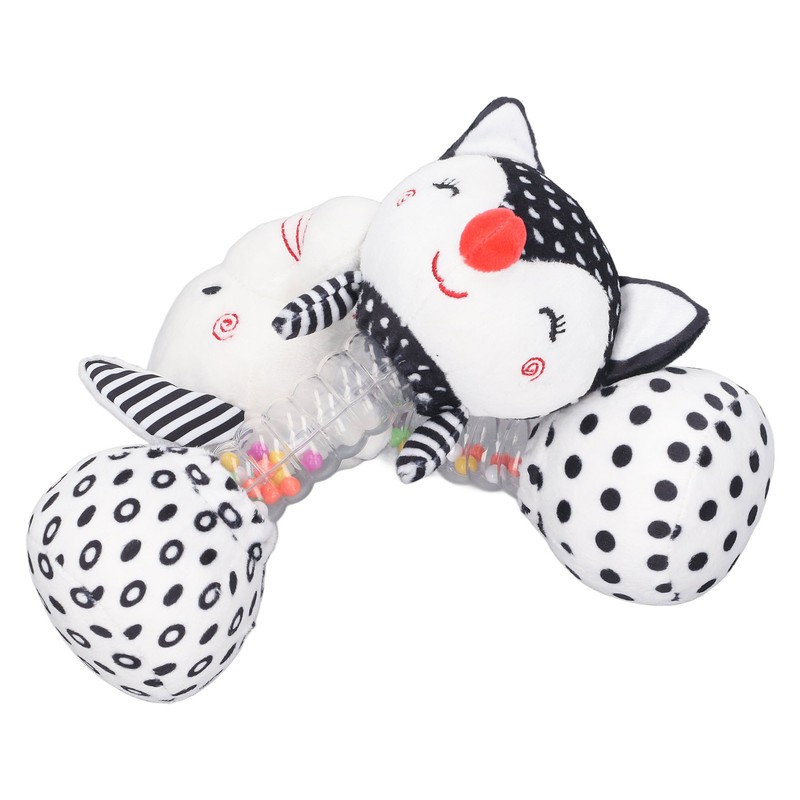 2pcs Baby Hand Rattle Toys Cartoon Stuffed Animal Shaped PP