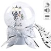 Infactory Christmas Decoration: Singing Santa Snow Globes, Touch Activated, LED