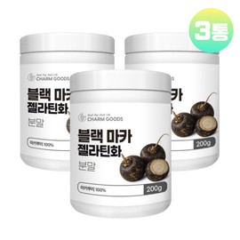 Charm goods Peruvian Black Maca Powder 100% Gelatinized Powder Benefits How to Take 3 Packets / 페루 블랙마카 분말 100% 젤라틴화 가루 파우더 효능 먹는법 3통