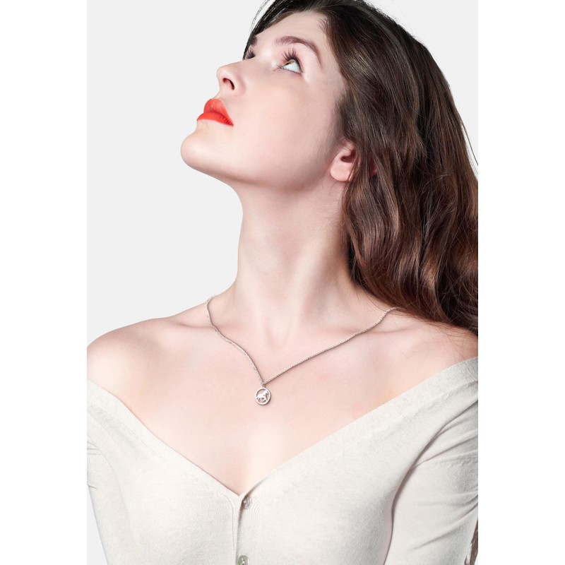 SOFIA MILANI - Women's Necklace 925 Silver - Circle Horse