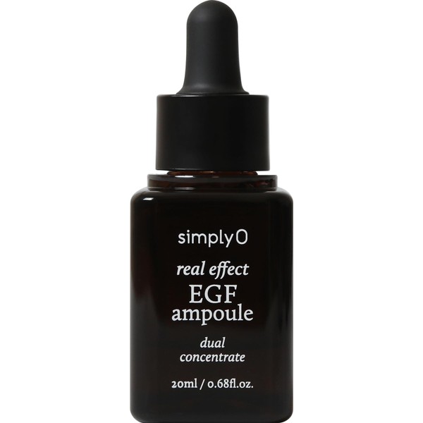 simplyO Real Effect EGF Serum Ampoule | Epidermal Growth Factor | Korean Skincare for Firming, Lifting, Wrinkle Care, 0.68 fl oz