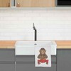 Azeeda 'Vintage Creepy Monkey Toy' White Cotton Tea Towel/Dish Cloth