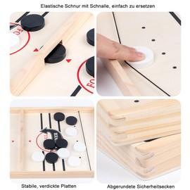CUEMOON Sling Puck Game, Table Hockey Board Game, Hockey Board Game Toy, Portable Chess Board, Suitable for Party Games, Table Games and Parent-Child Interaction