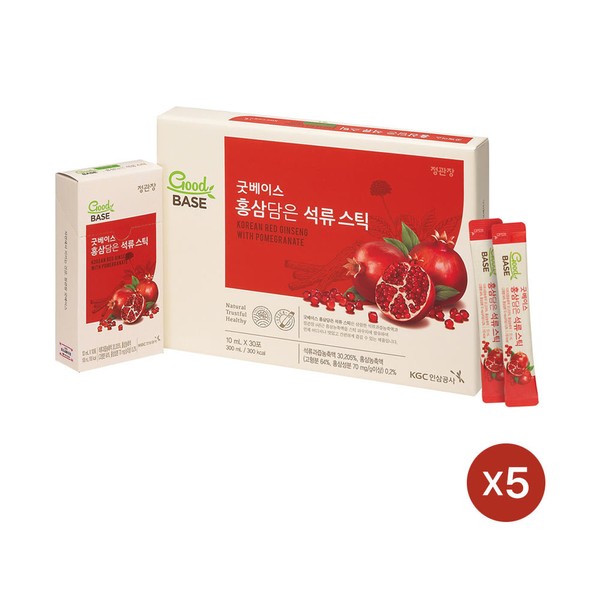 CheongKwanJang [Onsale] Good Base Red Ginseng Pomegranate Sticks 10mlx30 packs, 5 boxes / 정관장 [온세일] 굿베이스 홍삼담은 석류스틱 10mlx30포 5박스