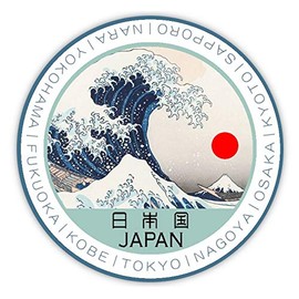 Japan Fuji Hinomaru Sticker Circle Shape:7cm