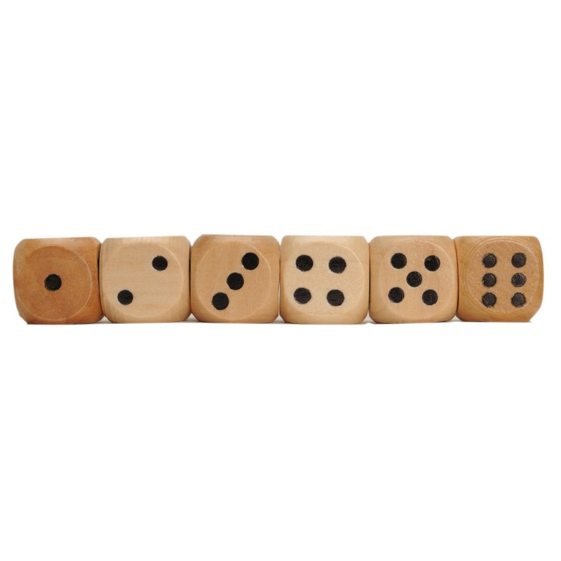 WE Games Wooden Dice Set with Rounded Corners - Pack