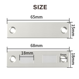 siismi Pack of 4 Magnetic Catch Cupboard Door Magnet, Two Magnets Ultra Thin Strong Door Magnets for Furniture Cabinet Doors Closing