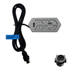 Emomo Recliner Emomo TRGIN 7 Button 5 Pin Switch Hand Control Replacement with USB