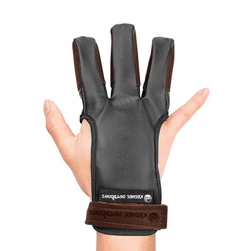 KESHES Archery Glove Finger Tab Accessories - Leather Gloves for