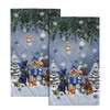 Giwawa Winter Dog Towel Set of 2, Christmas Trees Snowman