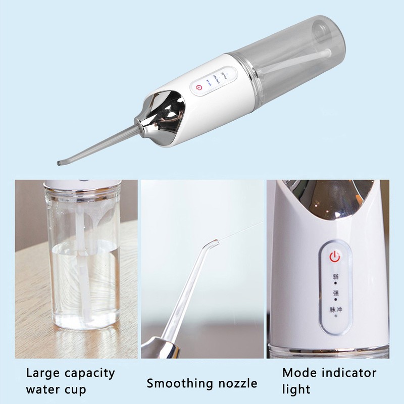 Electric Teeth Irrigator 360° Rotating Nozzle 3 Modes Plaque Remover