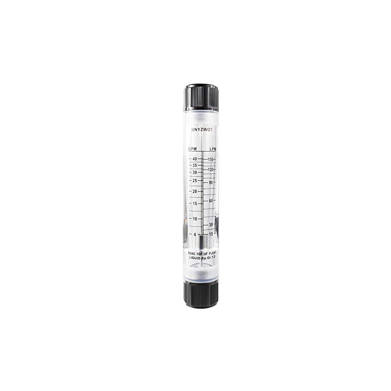 BNYZWOT Inline Clear Acrylic Water Flowmeter 1PT Dia Threads G-25