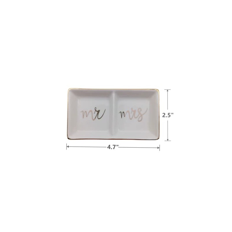 Soporte de cerámica para anillos de regalo de boda, compromiso,