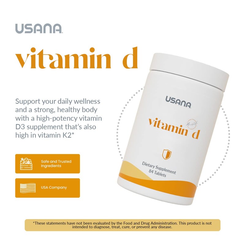 USANA Vitamin D Maximum-Strength 2,000 IU Vitamin D Supplement to