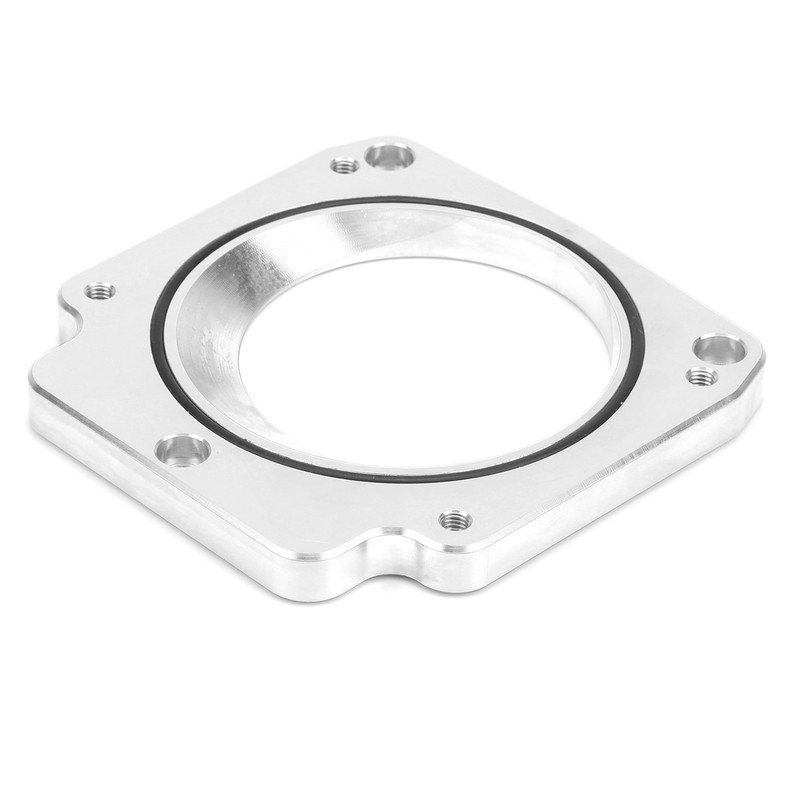 Throttle Body Adapter Plate Natural Finish Aluminum with Mounting Bolts