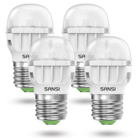 SANSI 4 Pack 4W LED Refrigerator Light Bulb 450lm 45W Equiv. 5000K Daylight A11 E26